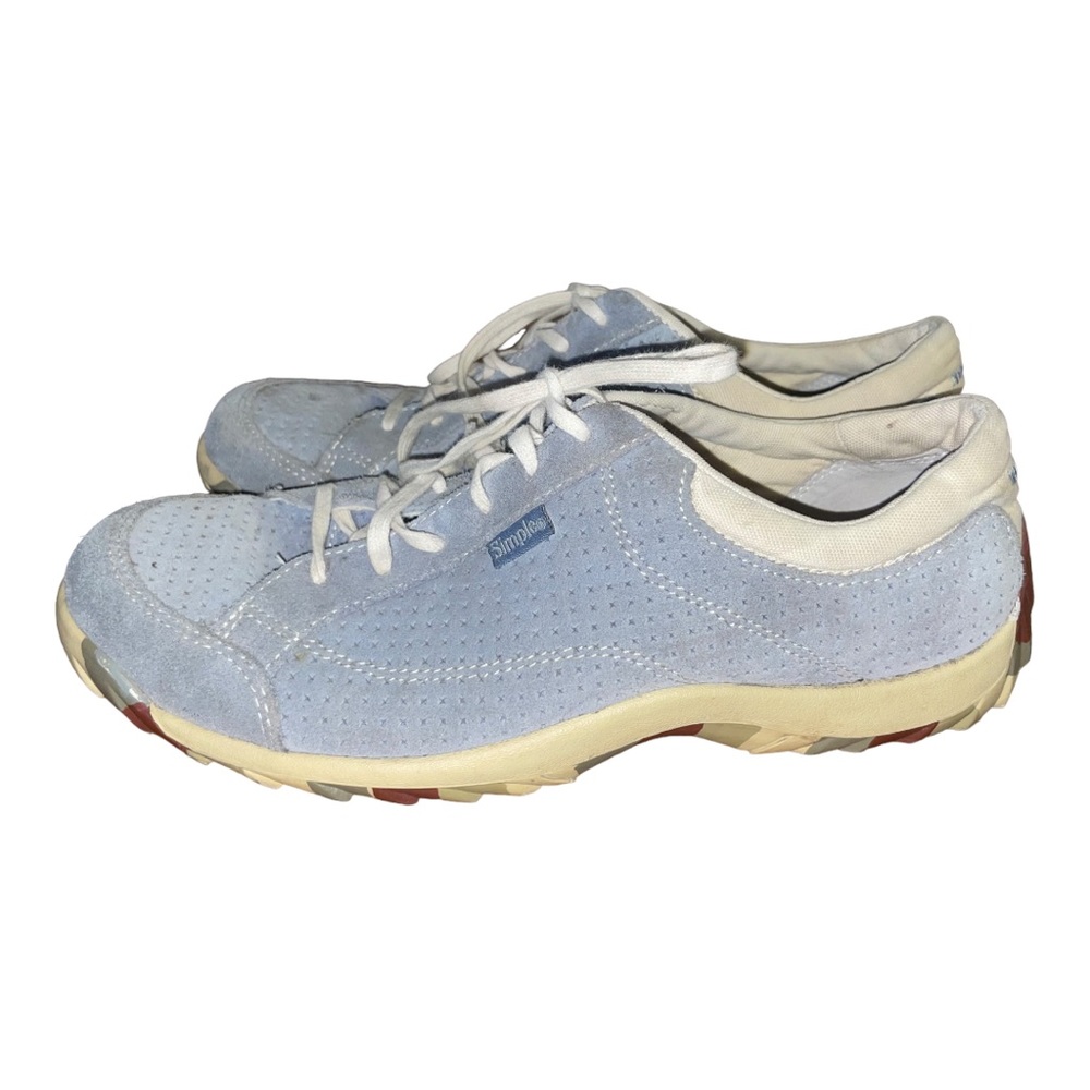 Simple Shoes OS Casual Suede Low Tops  Blue Womens Size 9.5 F8005J